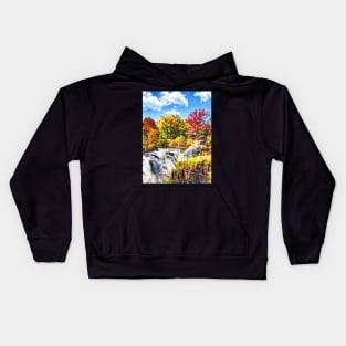 Paterson NJ - Rainbow Over Paterson Great Falls Kids Hoodie